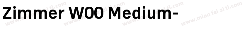 Zimmer W00 Medium字体转换